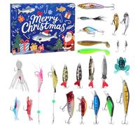 SERTAS Calendario dell'Avvento da pesca, 2025, da uomo, 24 giorni, kit da pesca con attrezzatura da pesca, regalo per amanti della pesca