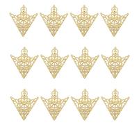 Sertay 12 Pezzi Spilla Fibbia Triangolo, Triangolo Camicia Colletto Perno, Spille Accessori Palazzo Retrò, Adatto per San Valentino, Festa della Mamma, Festa Degli Insegnanti, Natale (Dorato)