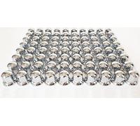 Sertplas - Set da 80 pezzi x 33 mm, Copribulloni per ruote in plastica cromata, Accessori per camion, roulotte e rimorchi
