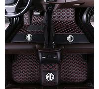 SERTUV Auto Tappetini Abitacolo Pelle Personalizzato, per MG ZS 2017-2022 2023 Car Moquette Copertura Completa Interni Protezion Floor Mats Liners Accessori,BlackRed