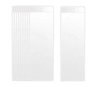 SERUCARY 10 Pezzi Custodie Segnalibro Trasparenti Protettive Buste PVC Resistente per Strisce Fotografiche E Cornici Studio con Foro per Ciondolo Ada, Piano Piatto 18 Cm X 6 Cm