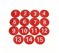 SERUCARY 15 Pezzi Dischi Allenamento Bambini Segnamarche Pavimento Piatti in PVC Durevole per Esercizi Sequenziali E Percorsi Adatti a Allenamenti Agilità Giochi di Palestra Aula, Rosso