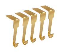 SERUCARY 5 Pezzi di Portacalze Natalizie in Metallo Robusto Ed Elegante, Adatti per Appendere Il O L'ufficio, Oro