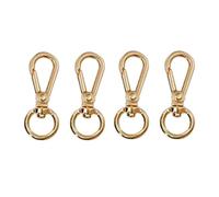 SERUCARY Set di 4 Ganci Girevoli per Amaca E Sedia, in Acciaio Inossidabile Resistente con Rotazione Completa, Ideale per Sport all'Aria Aperta, Oro