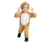 Seruna AN73 Taglia 4-5A (104-110cm) Costume da Leone per bambini, indossabile comodamente sui vestiti normali