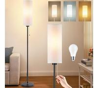 Seruno X Lampade da Terra per Soggiorno, Dimmerabile Moderna da Tavolo a LED, 3 Temperature di Colore, Lampada da Terra Bianco da 135 cm, Incluso LED Lampadina 9W regolabili per Camera da Letto