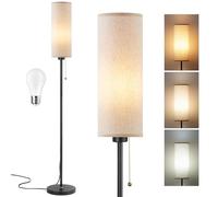 Seruno X Lampade da Terra per Soggiorno, Dimmerabile Moderna da Tavolo a LED, 3 Temperature di Colore, Lampada da Terra Lino da 135 cm, Incluso LED Lampadina 9W regolabili per Camera da Letto
