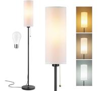 Seruno X Lampade da Terra per Soggiorno, Dimmerabile Moderna da Tavolo a LED, 3 Temperature di Colore, Lampada da Terra Bianco da 135 cm, Incluso LED Lampadina 9W regolabili per Camera da Letto