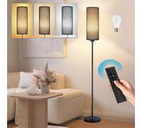 Seruno X Lampade da Terra per Soggiorno, Regolabili Moderna da Tavolo a LED con Telecomando Dimmerabile, Lampada da Terra Nero da 135 cm, Incluso LED Lampadina 9W per Camera da Letto Decorazione
