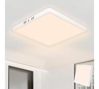 Seruno X Plafoniera Soffitto 18W 1800LM 3000K, IP44 Lampada LED Soffitto impermeabile Quadrata Sottile Plafoniera LED Soffitto Bianco Caldo Ø22CM per Soggiorno Cucina Bagno Cameretta Seminterrato