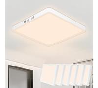 Seruno X Plafoniera Soffitto 18W 1800LM 3000K, IP44 Lampada LED Soffitto impermeabile Quadrata Sottile Plafoniera LED Soffitto Bianco Caldo Ø22CM per Soggiorno Cucina Bagno Cameretta Seminterrato