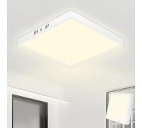 Seruno X Plafoniera Soffitto 18W 1800LM 4500K IP44 Lampada LED Soffitto impermeabile Quadrata Sottile Plafoniera LED Soffitto Bianco Neutro Ø22CM per Soggiorno Cucina Bagno Cameretta Seminterrato