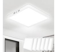 Seruno X Plafoniera Soffitto 18W 1800LM 6500K IP44 Lampada LED Soffitto impermeabile Quadrata Sottile Plafoniera LED Soffitto Bianco Freddo Ø22CM per Soggiorno Cucina Bagno Cameretta Seminterrato