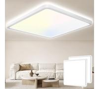 Seruno X Plafoniera Soffitto 29CM, 24W 3200LM Lampada da Soffitto 6000K/4000K/3000K IP54 Impermeabile Quadrata Piatta Plafoniere Moderno Sottile per Soggiorno Bagno Cameretta Cucina Balcone Ufficio