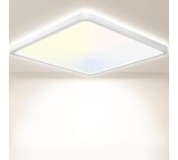 Seruno X Plafoniera Soffitto 29CM, 24W 3200LM Lampada da Soffitto 6000K/4000K/3000K IP54 Impermeabile Quadrata Piatta Plafoniere Moderno Sottile per Soggiorno Bagno Cameretta Cucina Balcone Ufficio