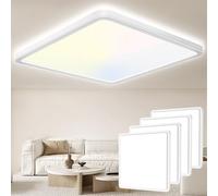 Seruno X Plafoniera Soffitto 29CM, 24W 3200LM Lampada da Soffitto 6000K/4000K/3000K IP54 Impermeabile Quadrata Piatta Plafoniere Moderno Sottile per Soggiorno Bagno Cameretta Cucina Balcone Ufficio