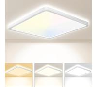 Seruno X Plafoniera Soffitto 29CM, 24W 3200LM Lampada da Soffitto 6000K/4000K/3000K IP54 Impermeabile Quadrata Piatta Plafoniere Moderno Sottile per Soggiorno Bagno Cameretta Cucina Balcone Ufficio