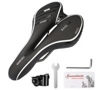 Seruno X Selle de Velo Ultra Confortable - Selle VTT Confort Homme et Femme, Housse Gel Respirante, Cuir PU Imperméable, Absorption des Chocs, Universelle pour Vélo Route & VTT