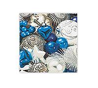 SERV.LUNCH BLUE & SILVER ELEGANCE 33x33cm. -20u.-