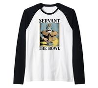 Servant The Bowl Cat Lover, gatto in scatola divertente Maglia con Maniche Raglan