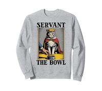 Servant The Bowl - Gatto Divertente per Amanti dei Gatti Felpa
