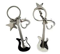 Serve Tstino Per Chitarra Elettrica 2 Punk Punk, Anelli Chiave Della Catena Di Chitarra Per Donne Adolescenti Amanti Della Musica
