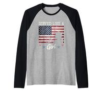 Served Like A Girl Female Veterans Day Gift Maglia con Maniche Raglan