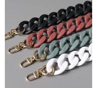 SERVEL Catena di Accessori per Borsetta da Donna alla Moda Catena in Resina Nera Bianca Verde Cinturino Smerigliato di Lusso Catena per Borsa a Tracolla con Frizione da Donna
