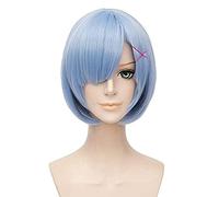 Servelove Parrucca Cosplay Personaggio Anime Blu Capelli Corti Unisex Femminile Anime Personaggi Costume Parrucche Applicare Per Giocare Halloween Festa di Natale
