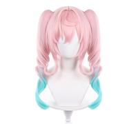 Servelove Parrucca Cosplay personaggio gioco Cosplay rosa verde medio lungo personaggi del gioco unisex costume parrucche giocare Halloween festa di Natale