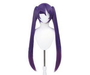 Servelove Parrucca lunga e dritta viola per personaggio del gioco Cosplay parrucche personaggi costume parrucca unisex femminile applicare alla convention anime Halloween festa di Natale