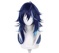 Servelove Parrucca per cosplay per personaggi del gioco blu scuro mix parrucca lunga parrucca unisex gioco anime Halloween festa di Natale