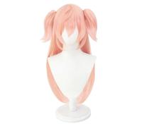Servelove Parrucca per cosplay per personaggi del gioco, parrucca lunga rosa, parrucca per costume unisex, gioco anime, Halloween, festa di Natale