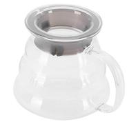 Server da caffè in Vetro per Macchina da caffè Americano, Caraffa da caffè in Vetro Standard, Caffettiera Professionale con Coperchio per Bancone della Cucina del Bar (300 ml)