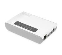 Server di rete Digitus DN-7046-1 Wireless 300 Mbps 2 Porte USB Bianco