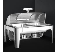 Server e riscaldatore per buffet - Riscaldatori per alimenti per eventi di catering, set per buffet con pentola calda, server per buffet e radiatore per prodotti, coperchio per servire, pias