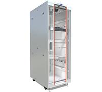 Server Rack - Enclosure Server con blocco - Rack di rete - Armadio Av - Rack per server 42 U - Armadio server bianco - Rack server in piedi - Ruote - Scaffale rack - 4 ventole - Termostato - PDU -