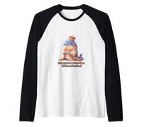 Servi la focena Carina Divertente Maglia con Maniche Raglan