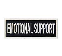 Service Dog Alert Sign canottiere/imbracature emblema ricamato chiusura Hook & Loop patch EMOTIONAL SUPPORT