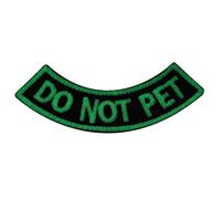 Service Dog Alert Sign canottiere/imbracature emblema ricamato chiusura Hook & Loop patch GLOW IN DARK DO NOT PET
