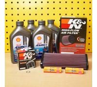 Service K&n Filtro Olio Filtro Aria Candele Olio Shell 15w50 per : Ducati Diavel