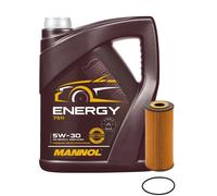 Service Kit SCT SH 420 P Filtro Olio, MANNOL Energy 5W-30 Olio Motore, 5 Litri