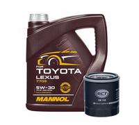 Service Kit SCT SM 106 Filtro Olio, MANNOL 7709 5W-30 Per Toyota Lexus, 4 Litri
