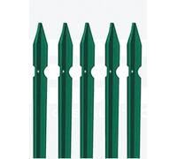 Service Solutions 5 PZ Palo Paletto in ferro a T 30x30x3 mm Plastificato Verde per Rete Recinzione Metallica TUTTE LE MISURE - MADE IN ITALY (5, Verde, H 200CM)