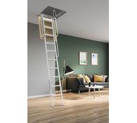 Service Solutions - Scala Retrattile per Soffitta - [VARI MODELLI E MISURE] (A 4 PEZZI PER SOFFITTA, BIANCA - CM 70 X 90 H300)