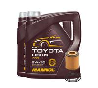 Servicekit Sct Sh 4043 P Filtro Olio, mannol 7709 5W-30 per Toyota Lexus, 8 Lt.