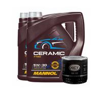 Servicekit Sct Sm 102 Filtro Olio,mannol Ceramica 5W-30 7720 Olio Motore,8 Litro