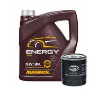 Servicekit SCT SM 143 Filtro Olio, MANNOL Energy 5W-30 Olio Motore, 4 Litri