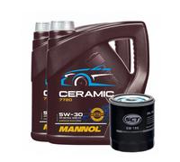 Servicekit Sct Sm 196 Filtro Olio,mannol Ceramica 5W-30 7720 Olio Motore,8 Litro