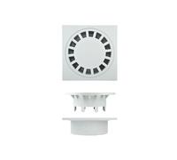 SERVICEWEBSHOP | Chiusino Sifonato Scarico Verticale Dritto Griglia Raccolta Acqua in Polipropilene Plastica Pvc anti UV Grigio Varie Misure Made in Italy (CM 10X10)